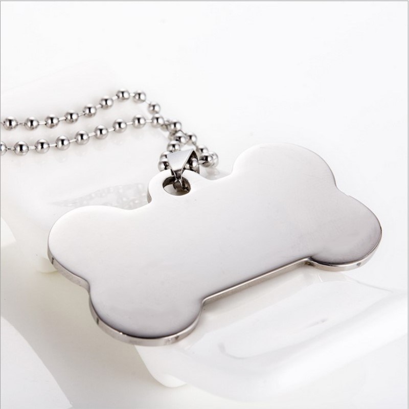 Dog Stainless Steel Pet Tag Engraving Pet Collar Accessories ID Tag