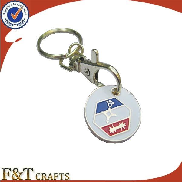 Cheap Custom Metal Trolley Coin Keychain, Supermarket Shopping Cart (FTTC9091J)