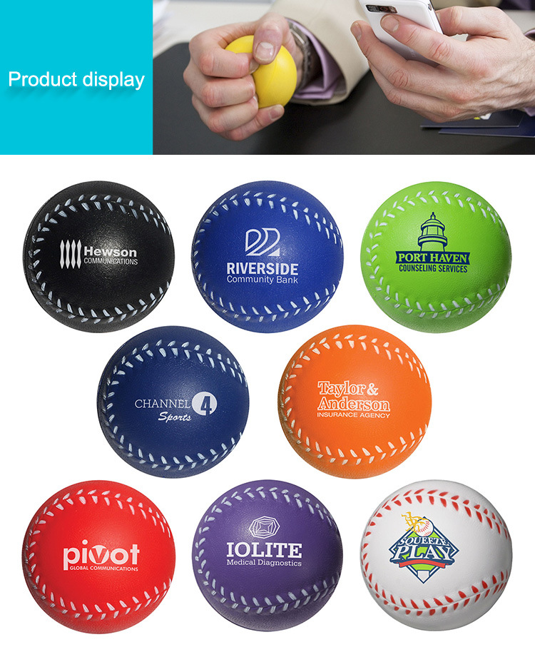 Wholesale Bulk Custom Logo Soft PU Foam Anti Stress Ball Customized Adult Toy Tennis Brain Rugby Squeeze Relief Egg Soccer Yoyo Vent Ball for Promotional Gift