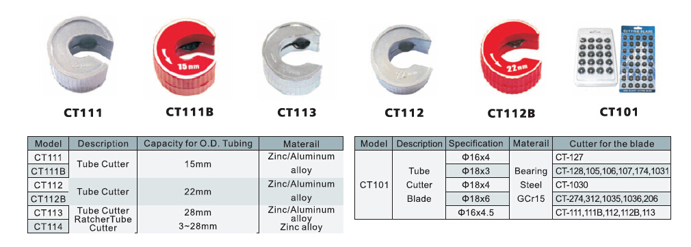 Tube Cutter, CT-174 Mini Copper Tube Cutter for 1/8