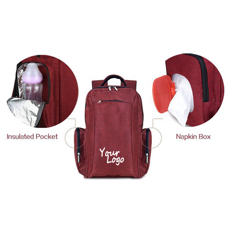 China Fashionable Diaper Backpack Baby Mummy Bag with Split-Level Design