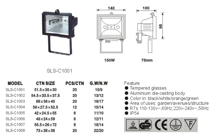 Factory Es20 Motion Sensor 6000K LED Lamp 10W Waterproof 110V LED Flood Light Fixture