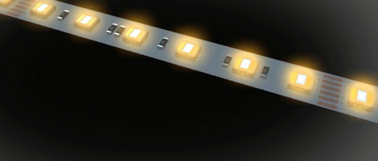 Ce&RoHS 5 Chips in One LED Strip RGB+CCT LED Flexible Strip Light 12V/24V LED Linear Lighting