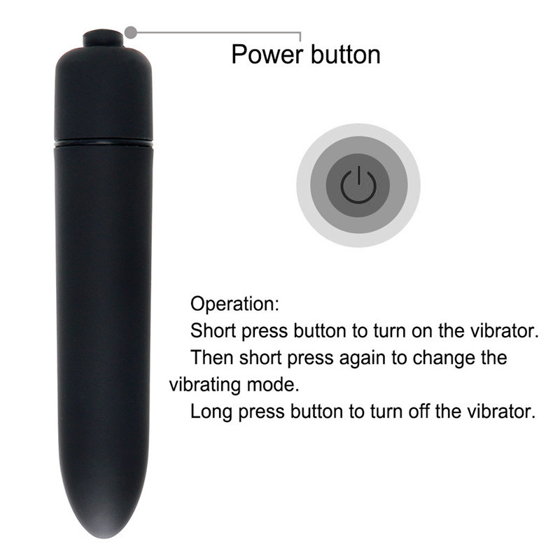 10 Speeds AAA Battery Size Vibrating Mini Love Bullet Vibrator Sex Toy for Couples