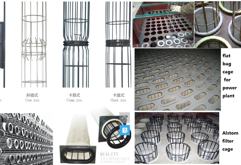 Power Plant Use Galvanized\Organic Silicon Filter Cage