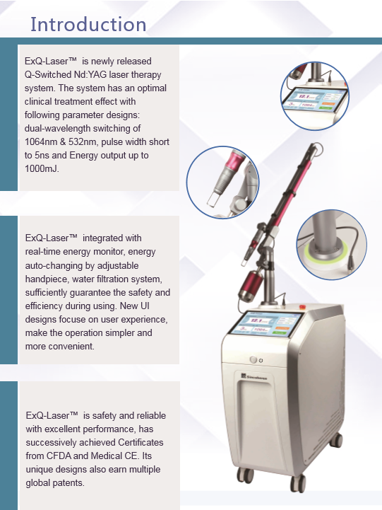 Picosecond Q Swithed ND YAG Laser with FDA Approved