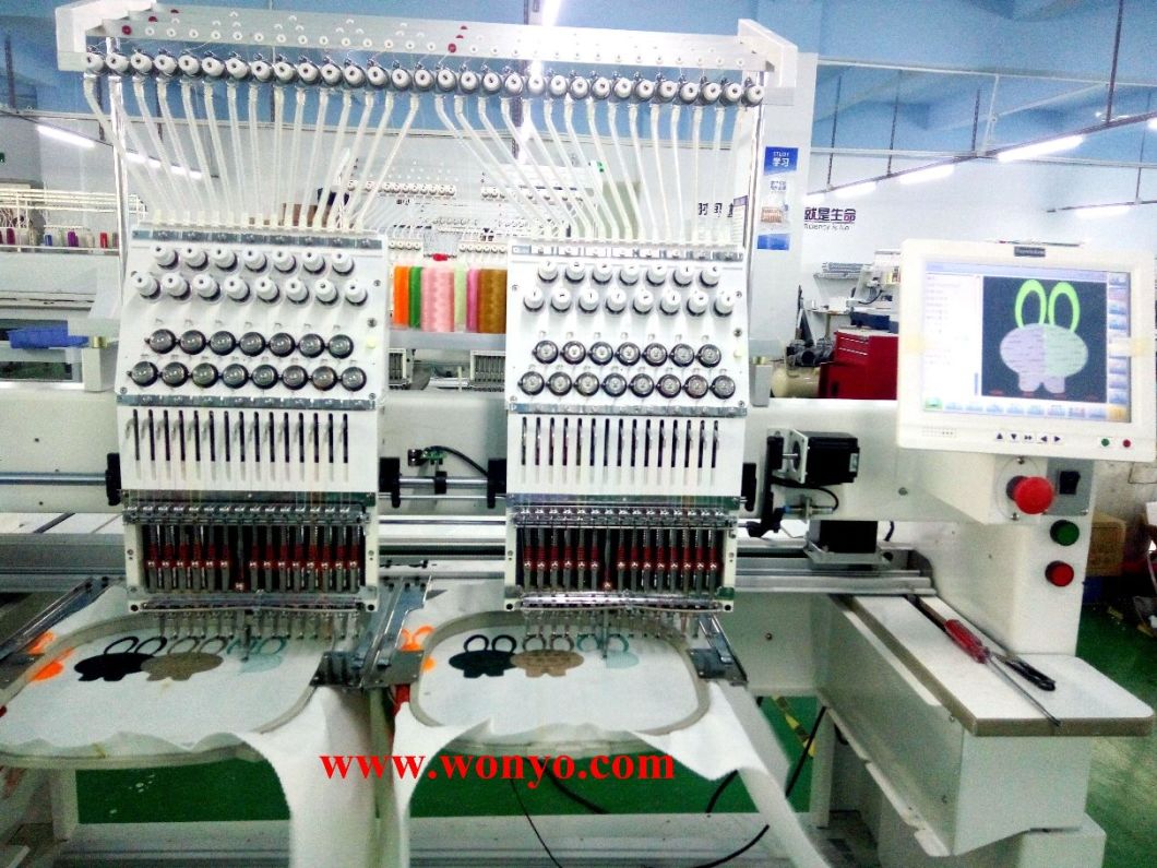 High Speek Ommercial 2 Head Embroidery Machine for Sale