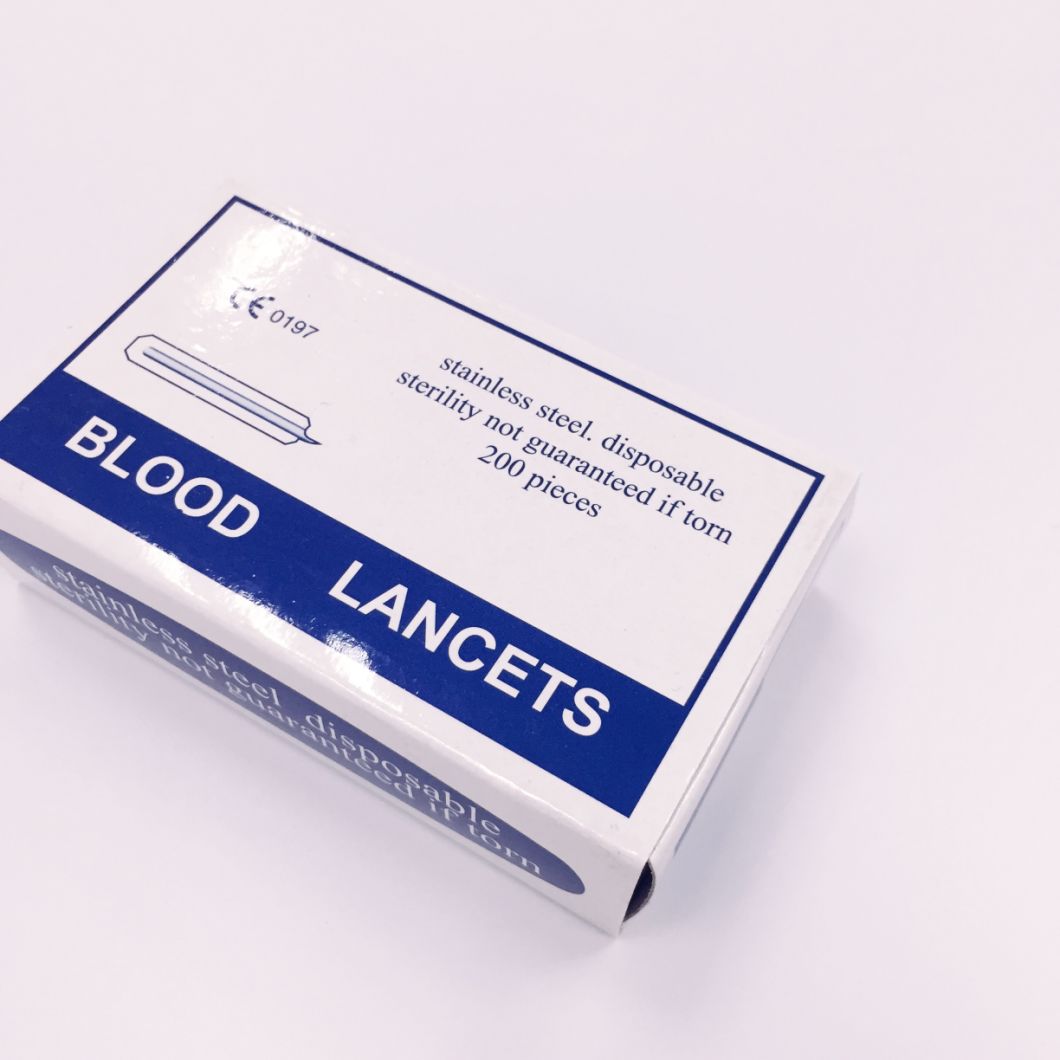 Manufacturer Disposable Medical Stainless Steel Blood Lancet Testing Kit