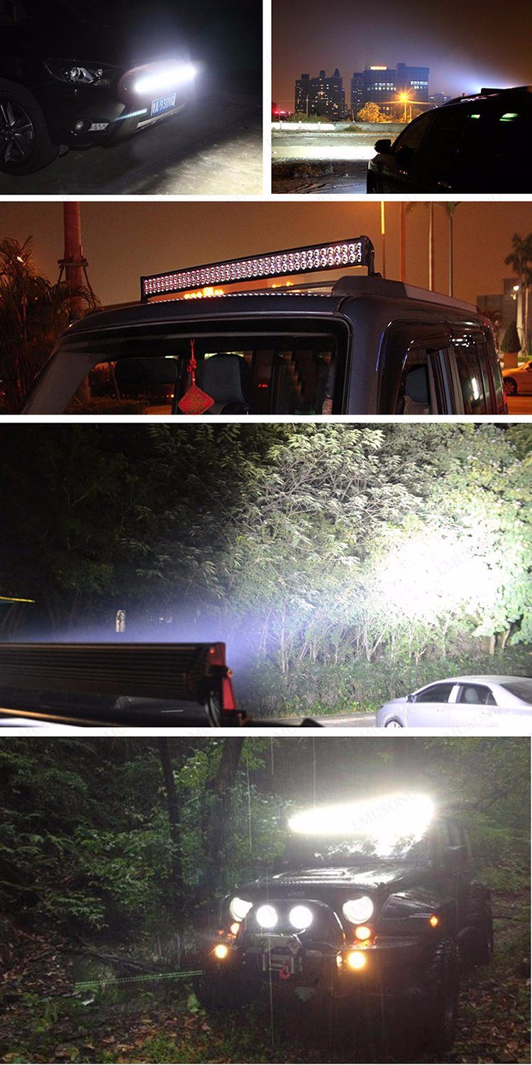 Lmusonu 23.5 Inch Single Row LED Light Bars 100W 12V Flood Spot off Road Offroad for ATV 4X4 Truck