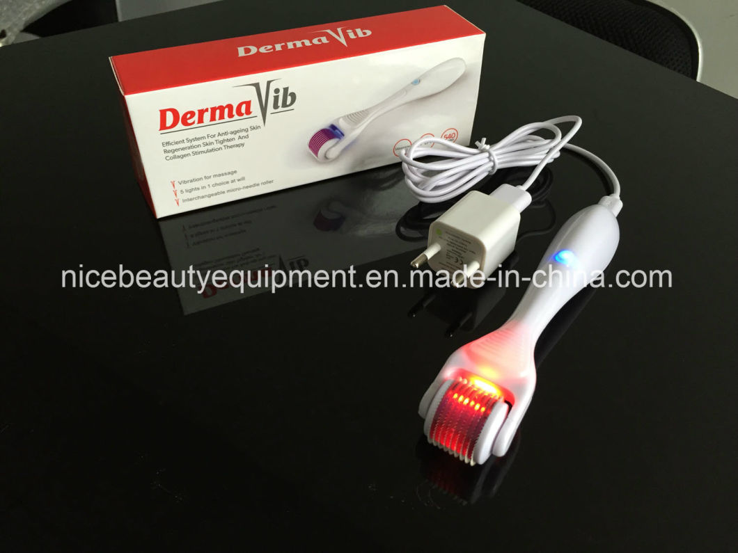 5 in 1 LED Photon Microneedle Derma Vib 540 Derma Roller with Medical Ce