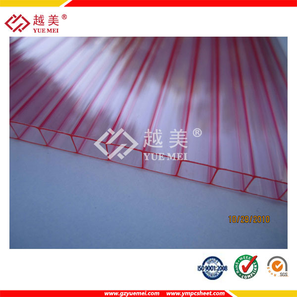 Grade a Twin-Wall PC Hollow Sheet Polycarbonate Roofing Sheet (YM-PC-026)