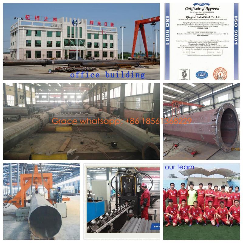 ISO9001 Certified Power Transmission Tubular Steel Tower From Factory