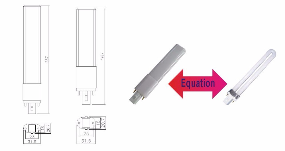 4W LED G23 Light 2835SMD Gx23 Plug Light 180 Degree PLC LED Light