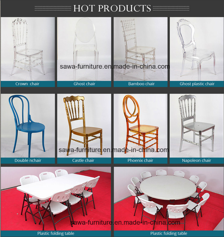 Resin Material Folding Type Plastic Chair in White