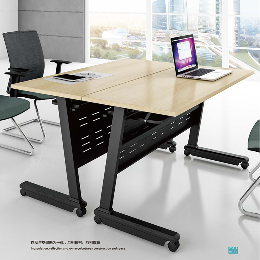 L Shape Meeting Room Training Desk Steel Folding Office Table Specific in Office Furniture