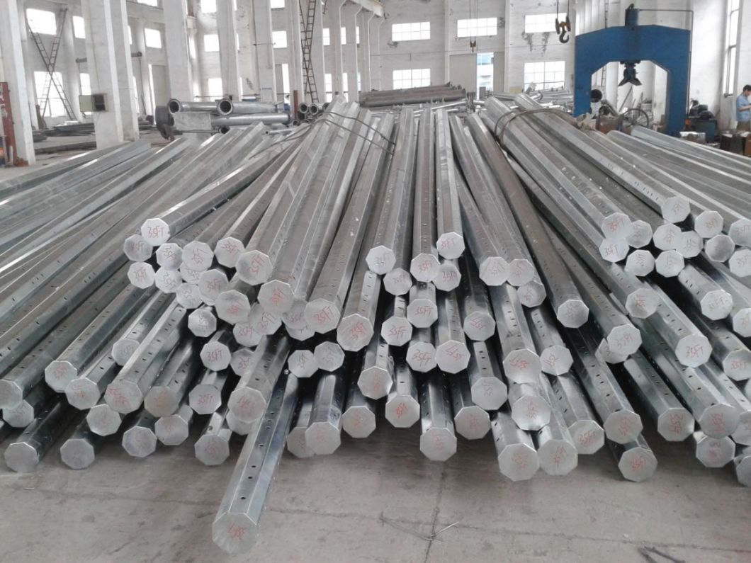 Galvanized 69kv Electric Power Steel Poles