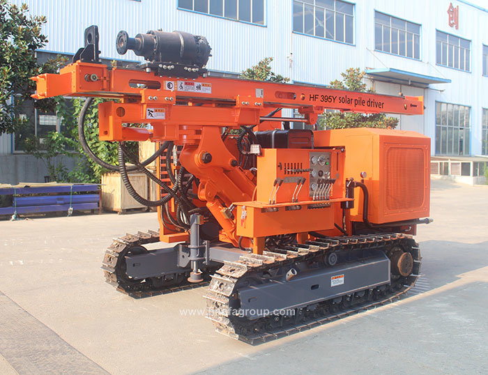 Hf395y PV Solar Pillar Pile Driver Ramming Piling Machine