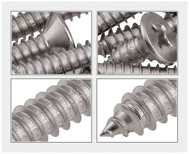 Stainless Steel Flat Head Cross Recesed Self Tapping Screw