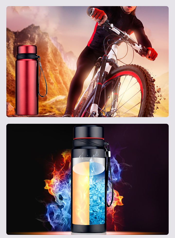 Healthy Water Bottles, Hot 12 Hours Outdoor Vacuum Insulated Stainless Steel Double Walled Thermos Flask