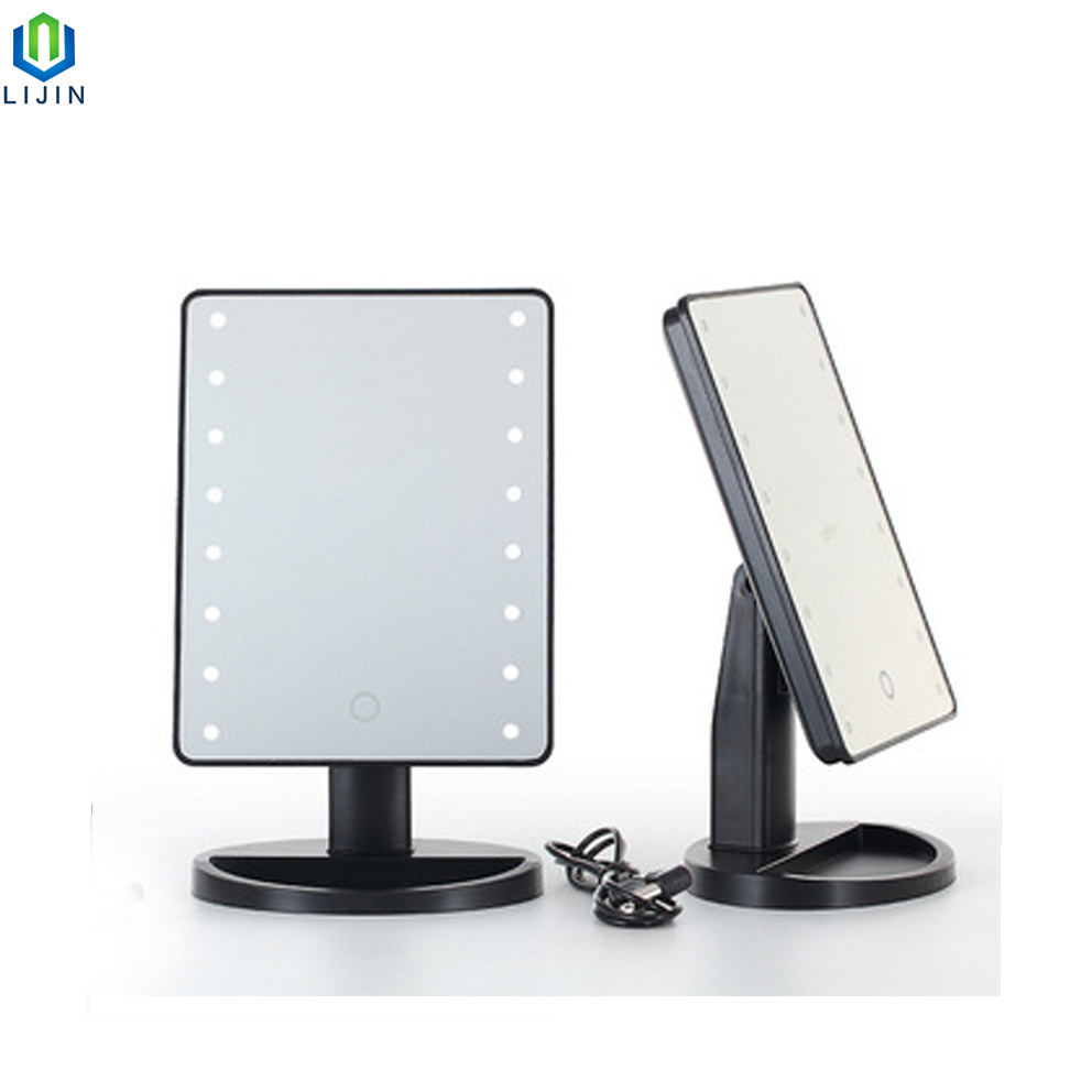 16 Lighted LED Cosmetic Mirror with Magifying and Touch Sensor Switch