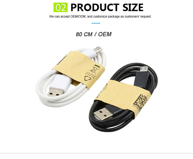 TPE material Micro USB2.0 Cable for Charging Phone