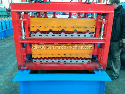 Three Layer Steel Roofing Profile Roll Forming Machine for Cameroon Customer