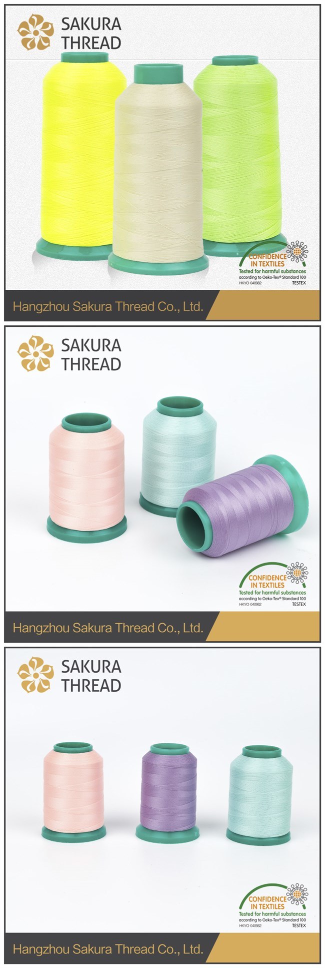 High-Elastic Polyester Luminous Thread for Embroidery/Knitting