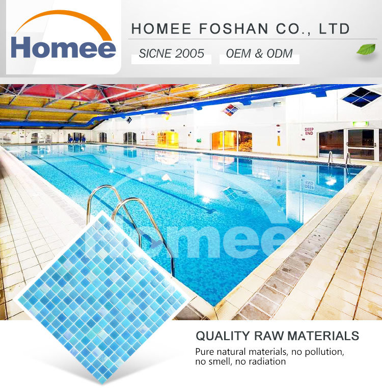 Decoration in Foshan Anti-Slip Swimming Pool Crystal Glass Mosaic