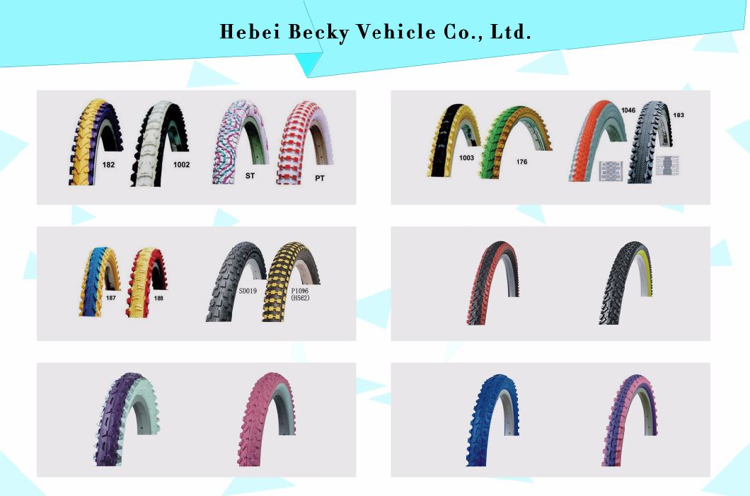 Colors Rubber OEM/ODM Patterns Bike Tires (BT-043)