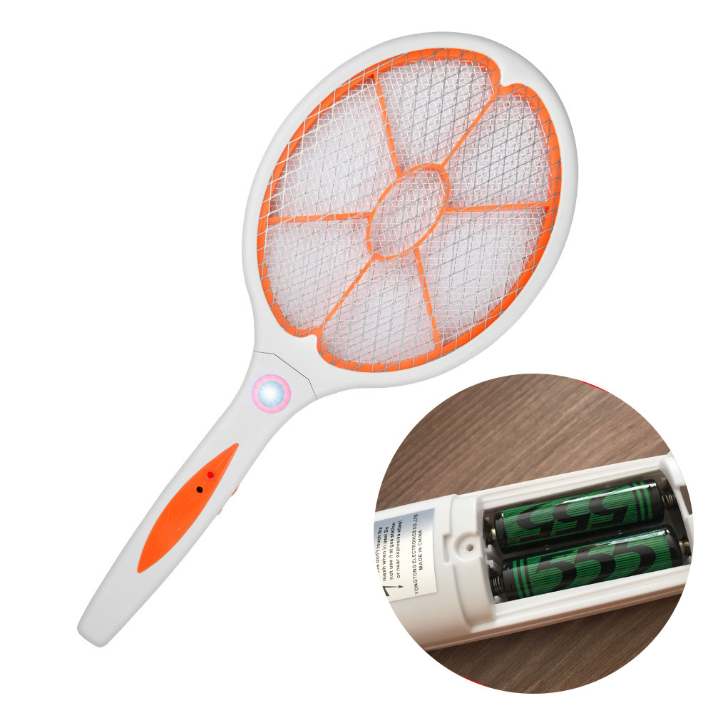 Dry Battery Electronic Fly Swatter with LED