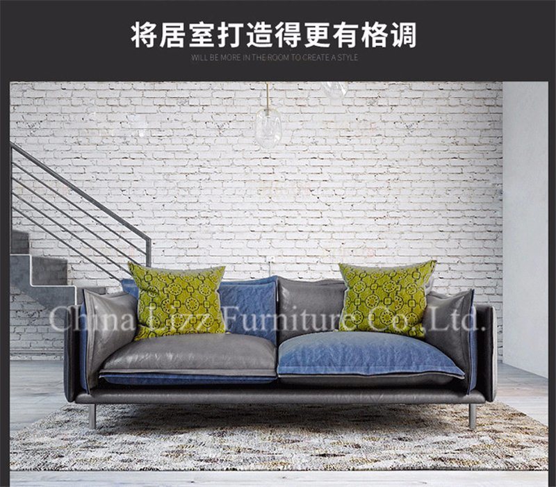 Modern Living Room Furniture Hotel Reception Leather Sofa