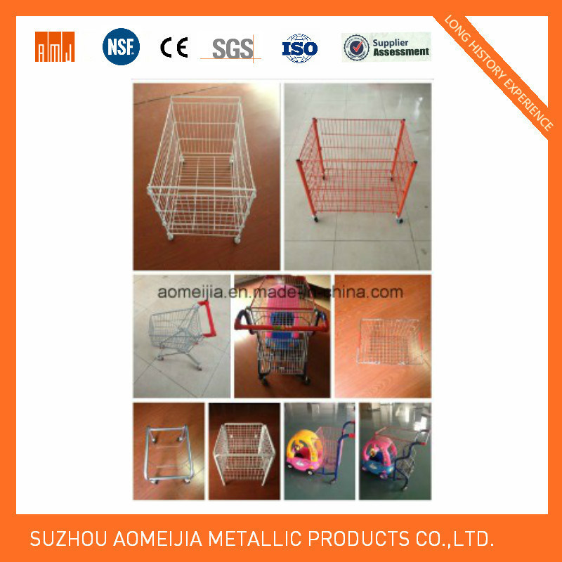 Supermarket Foldable Galvanized Pallet Industrial Stackable Wire Mesh Storage Cage