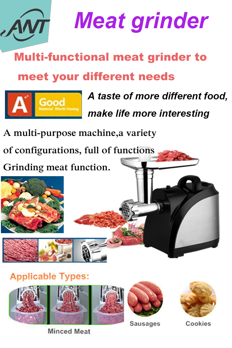 1200W Stainless Steel Housing Electric Meat Grinder