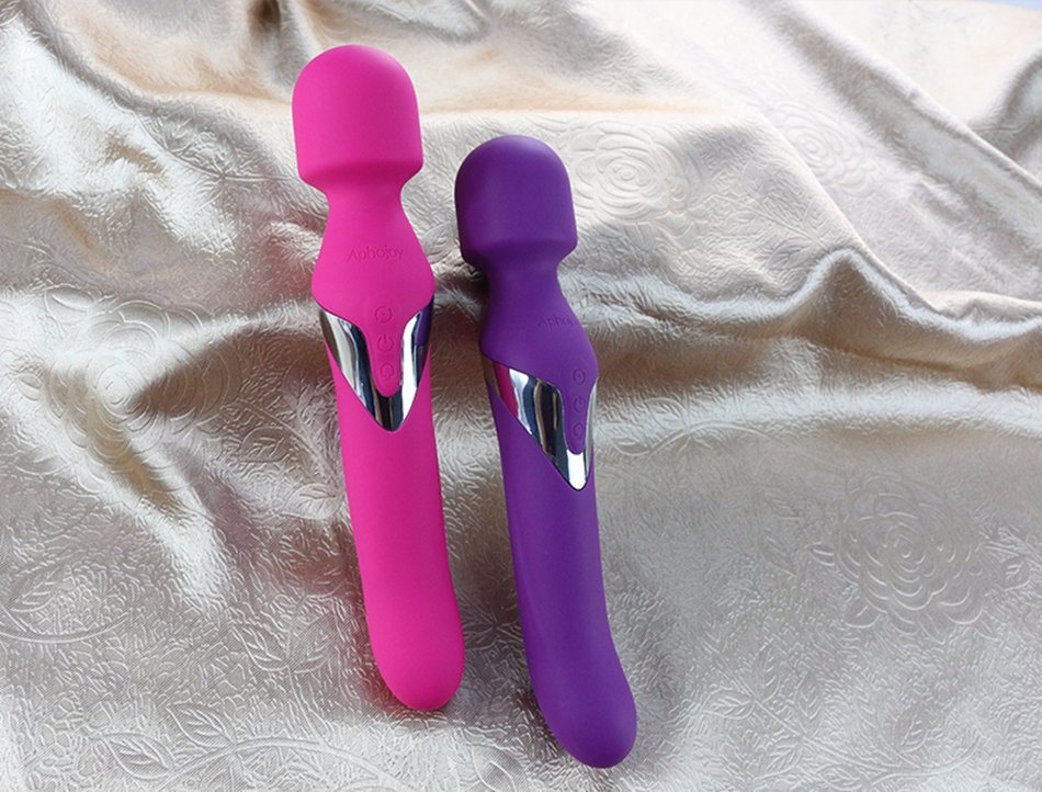 Elantra Dual Penetrations Luxury Magic Wand Rechargeable Silicone Waterproof Multi-Function Wand AV Vibrator for Women