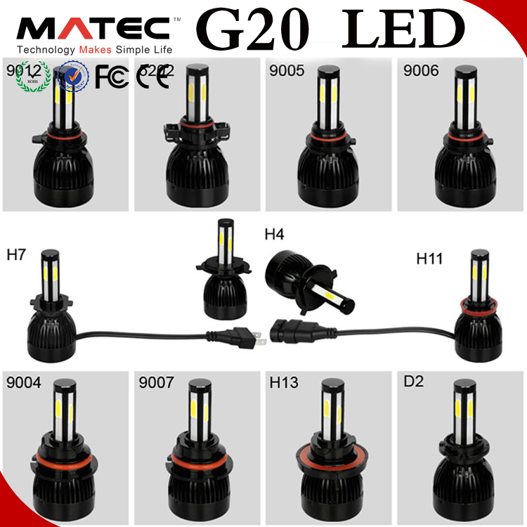 Factory 80W Headlight Bulbs Lights Car LED H4 12V/24V