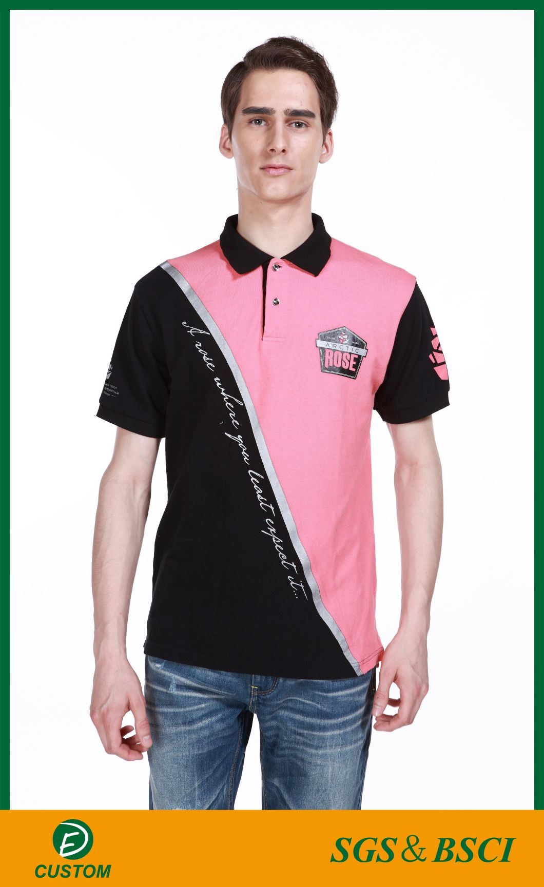 OEM Service Embroidery Knitting Polo Shirts for Men