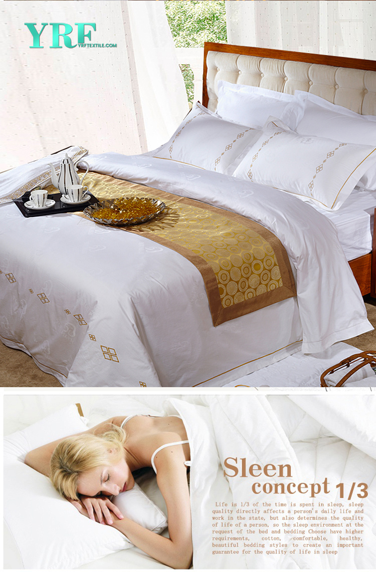 Hotel Embroidery Bed Sheets King Size Satin Bedding