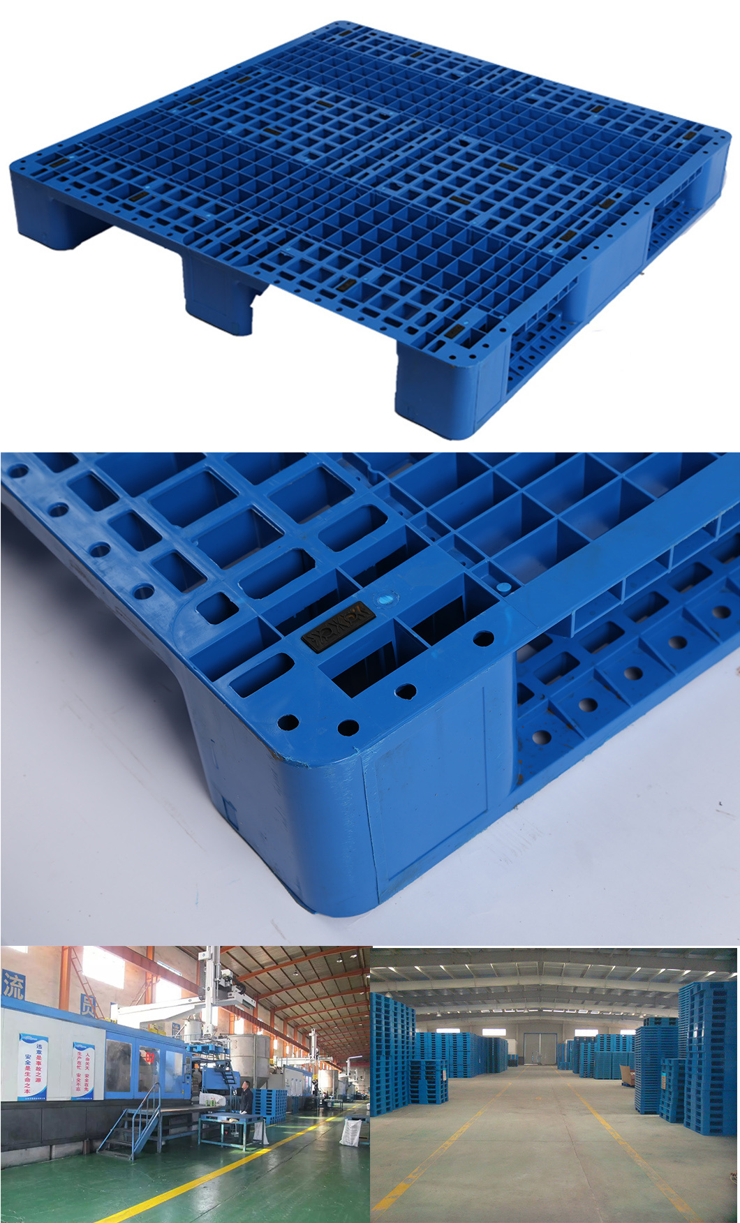 Eco-Friendly HDPE Heavy Duty Plastic Pallet Steel Reinforced Pallet