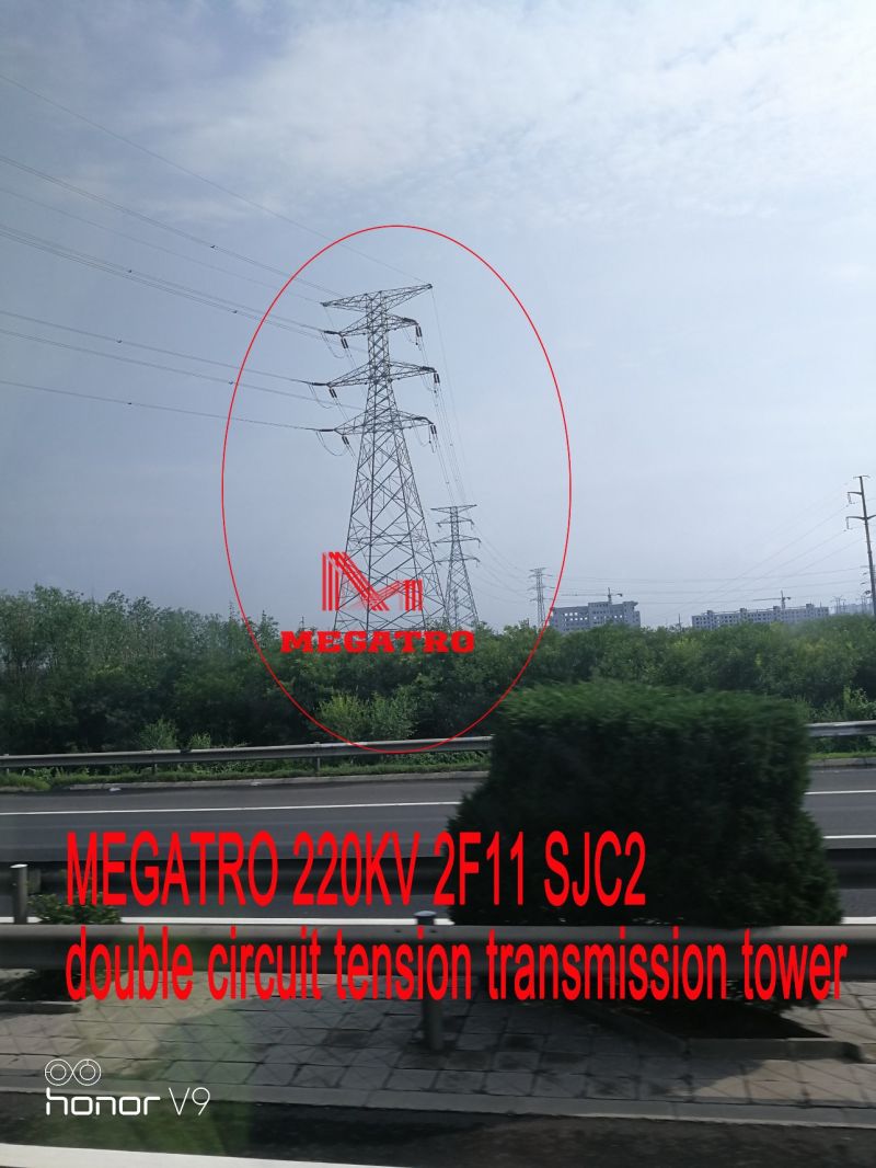 Megatro 220kv 2f11 Sjc2 Double Circuit Tension Transmission Tower