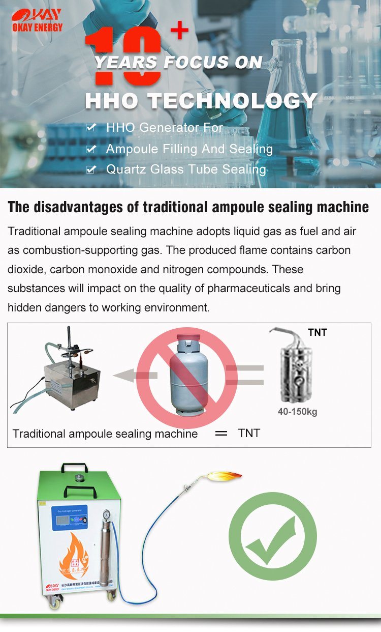 Oxyhydrogen Hho Flame Sealing of Glass Tube Ampoule