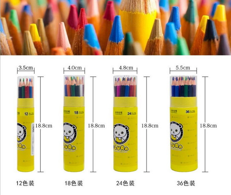Nature Wooden Color Pencil with Case