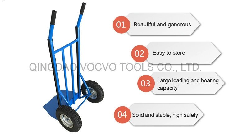 High Quality Popular Double Wheel Hand Trolley for Warehouse