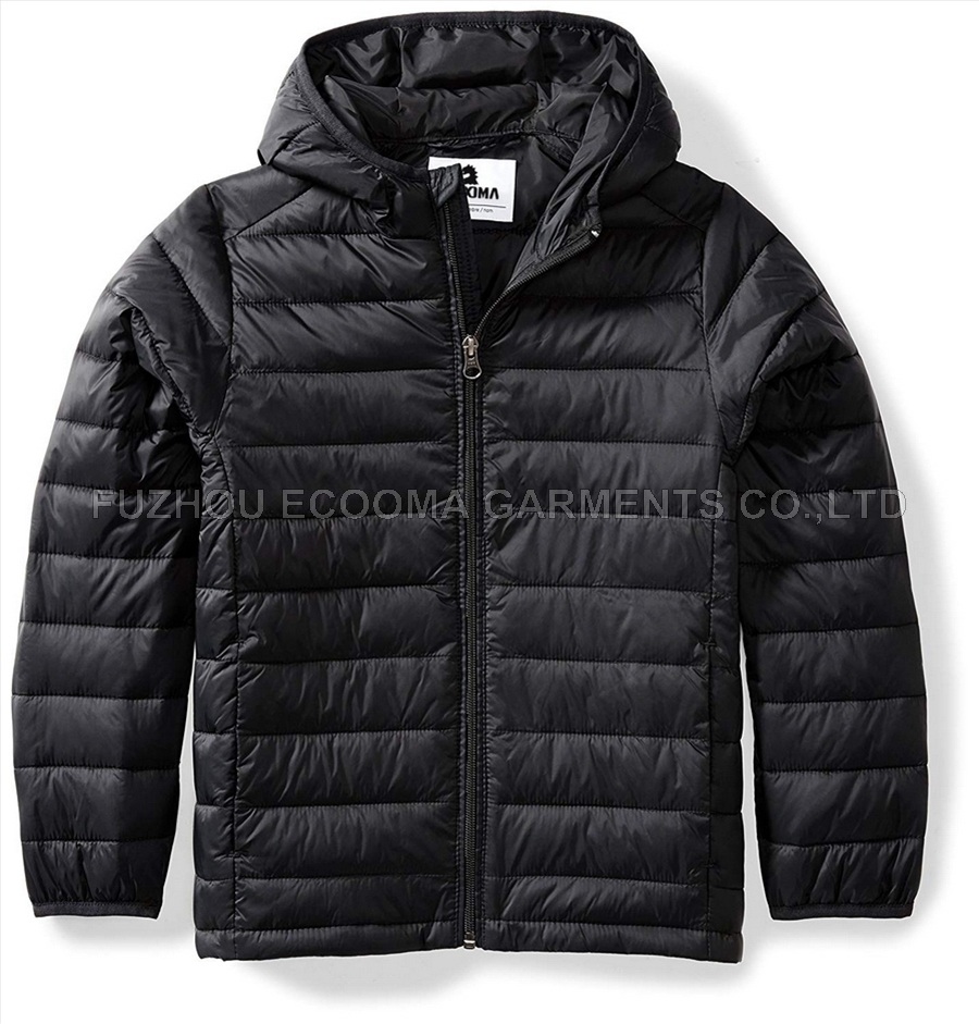 Custom Fake Down Children Kids Boy/Girl Winter Jacket with Hood