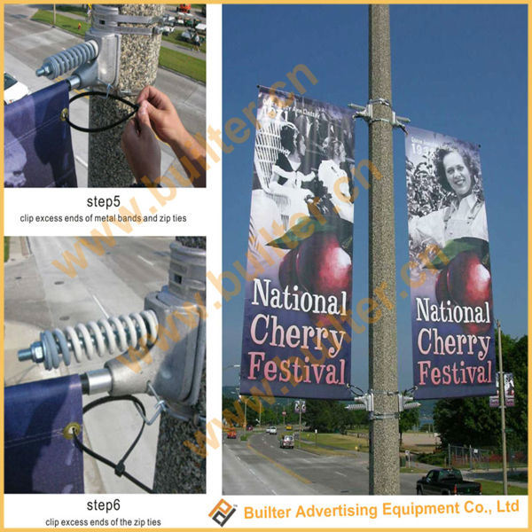 Light Pole Advertising Flex Banner Hardware (BT23-07)