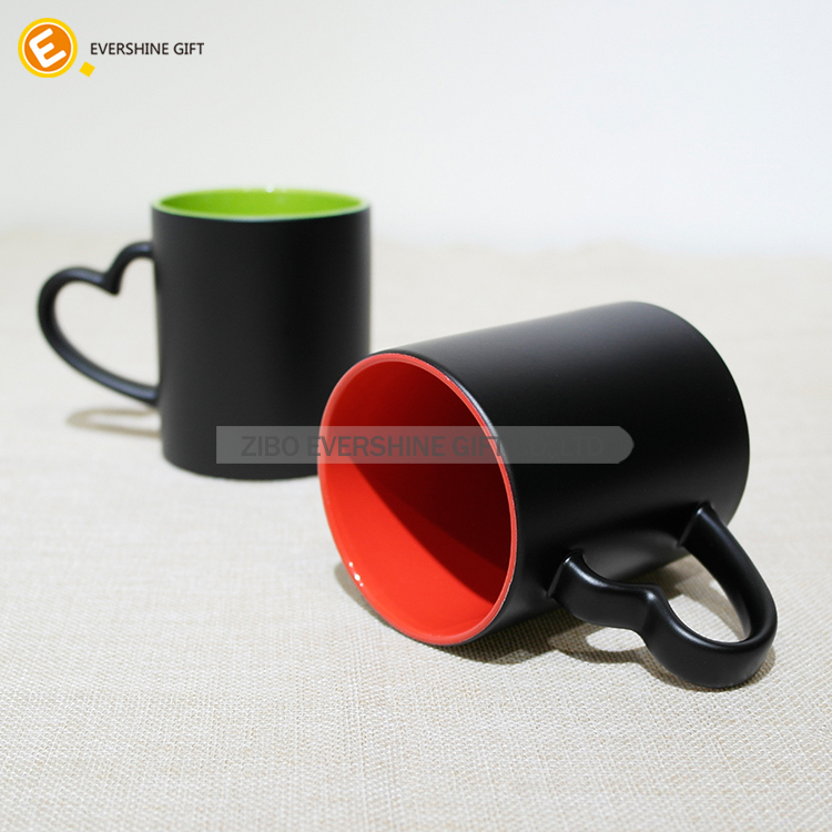 Ceramic Coffee Mug with Heart-Shape Handle for Gifts