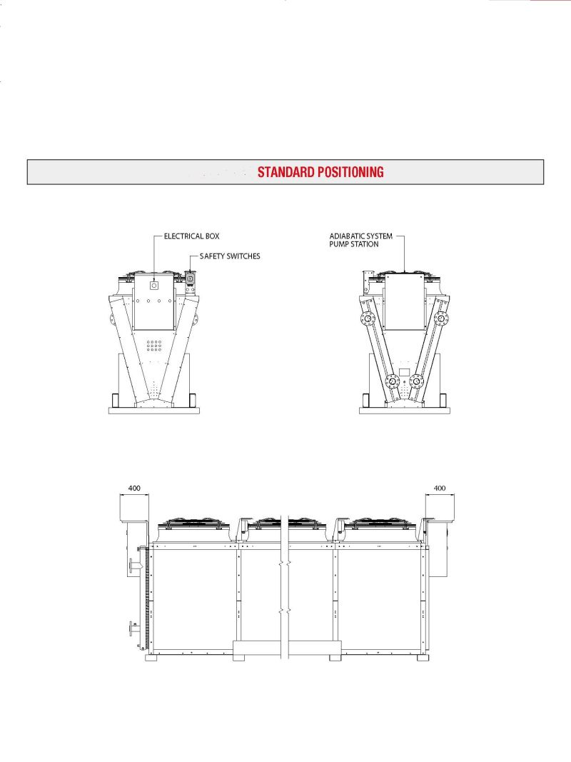 Latest Design V Shape Single Row Fans Remote Condensers