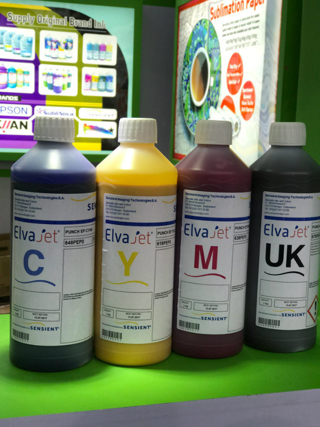 Four Color Sensient Elvajet Swift Dye Sublimation Ink for Inkjet Printer