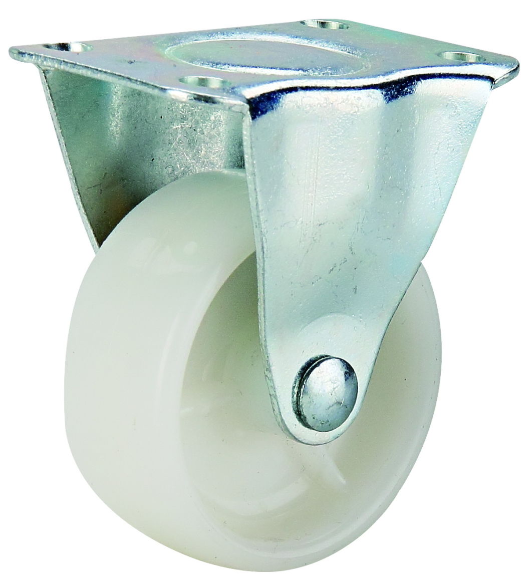 2 Inch White PP Fixed Caster Wheel