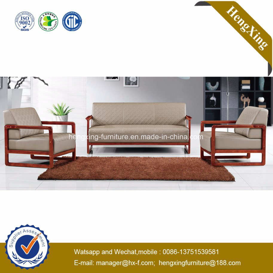 Modern Office Furniture Genuine Leather Couch Office Sofa (HX-CF008)