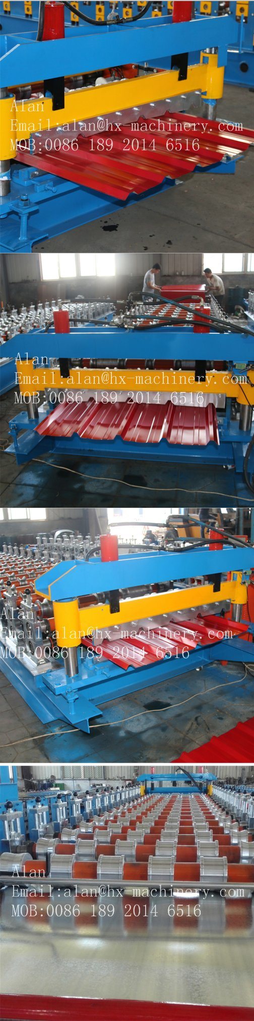 Trapezodial Zinc Metal Roofing Sheets Roll Forming Making Machine